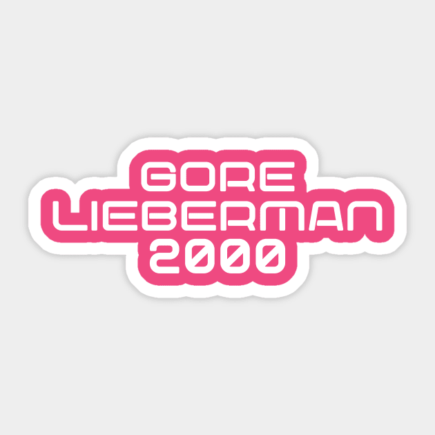 Gore Lieberman 2000 - Y2K Vibes Sticker by The90sMall